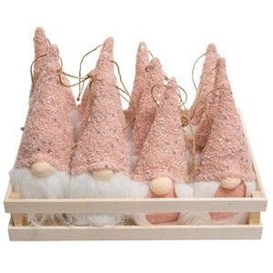 NWT Set/12 Gnome Ornament In Crate
